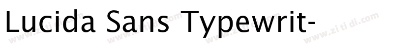 Lucida Sans Typewrit字体转换